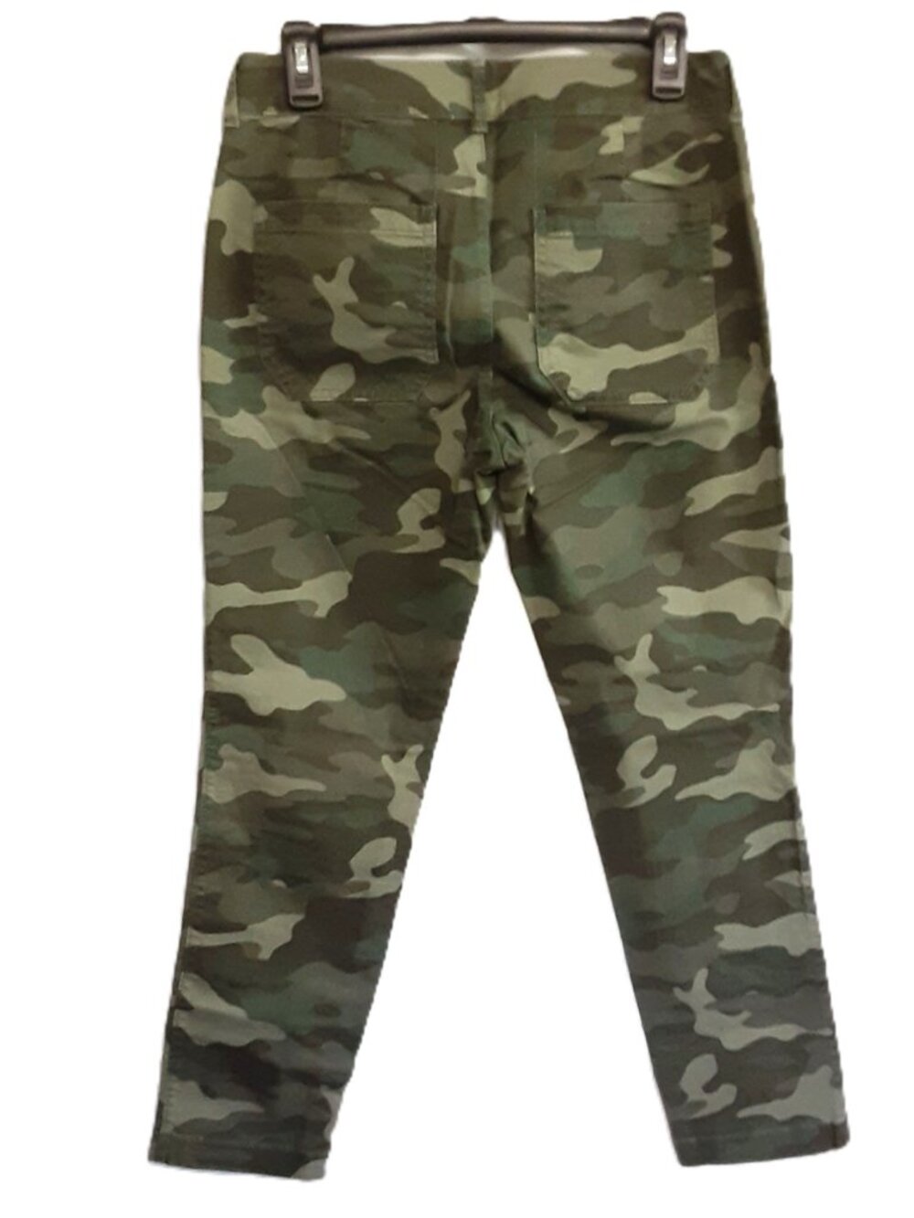 Old Navy Pixie Women's Size 6 Green Camo Mid Rise Pants 96% Cotton Pockets - Picture 4 of 11